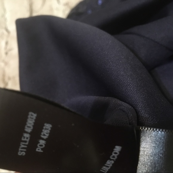 Lulus navy blue sequin straps Mini dress. - Picture 9 of 14